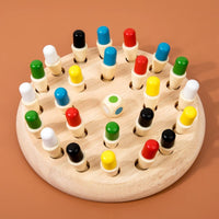 Wooden Memory Chess Family Fun Educational Toy Portable for Classroom