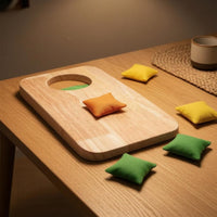 Sandbag Tossing Board Natural Wood Wooden Throwing Board Canvas for Children