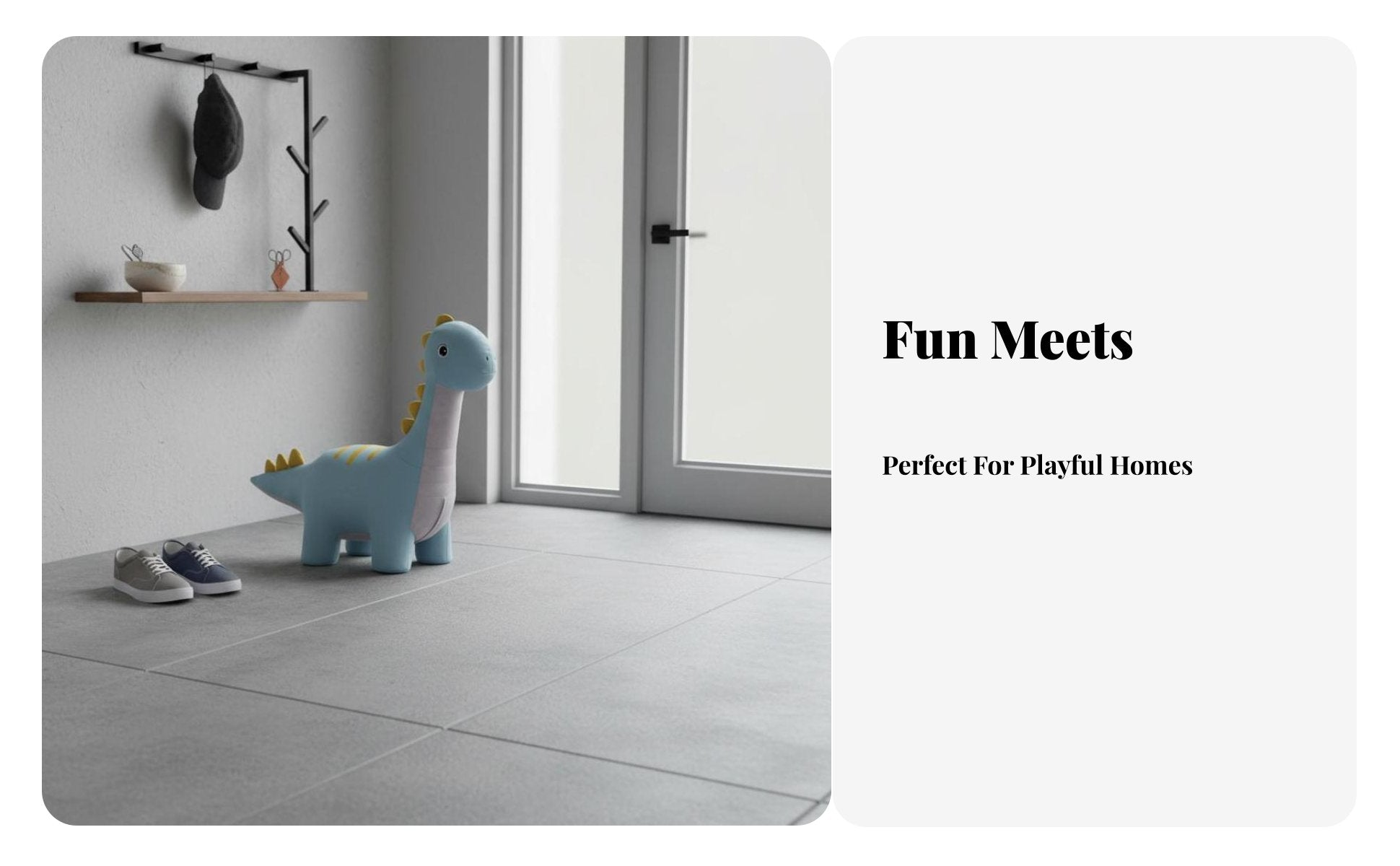 Dinosaur Pouf Multi-Purpose creatureShaped Seat Soft & Comfortable Stable and Sturdy for Bedroom