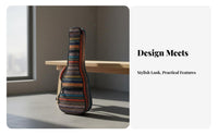 Padded Ukulele Backpack Adjustable Shoulder Straps Ethnic Design Ukulele Case Musical Instrument Accessory Wear-Resistant