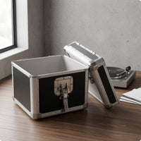 Aluminum Storage Case Removable Lid Hard-Sided Box Structured