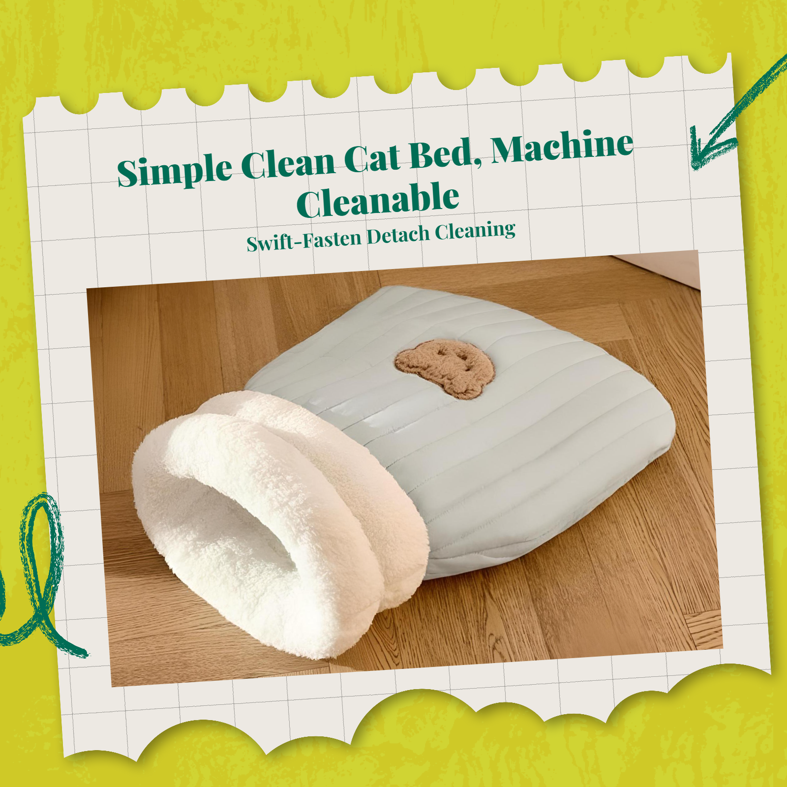 Cat Cave Bed Cozy Indoor Sanctuary Warm Winter Sleeping Bag