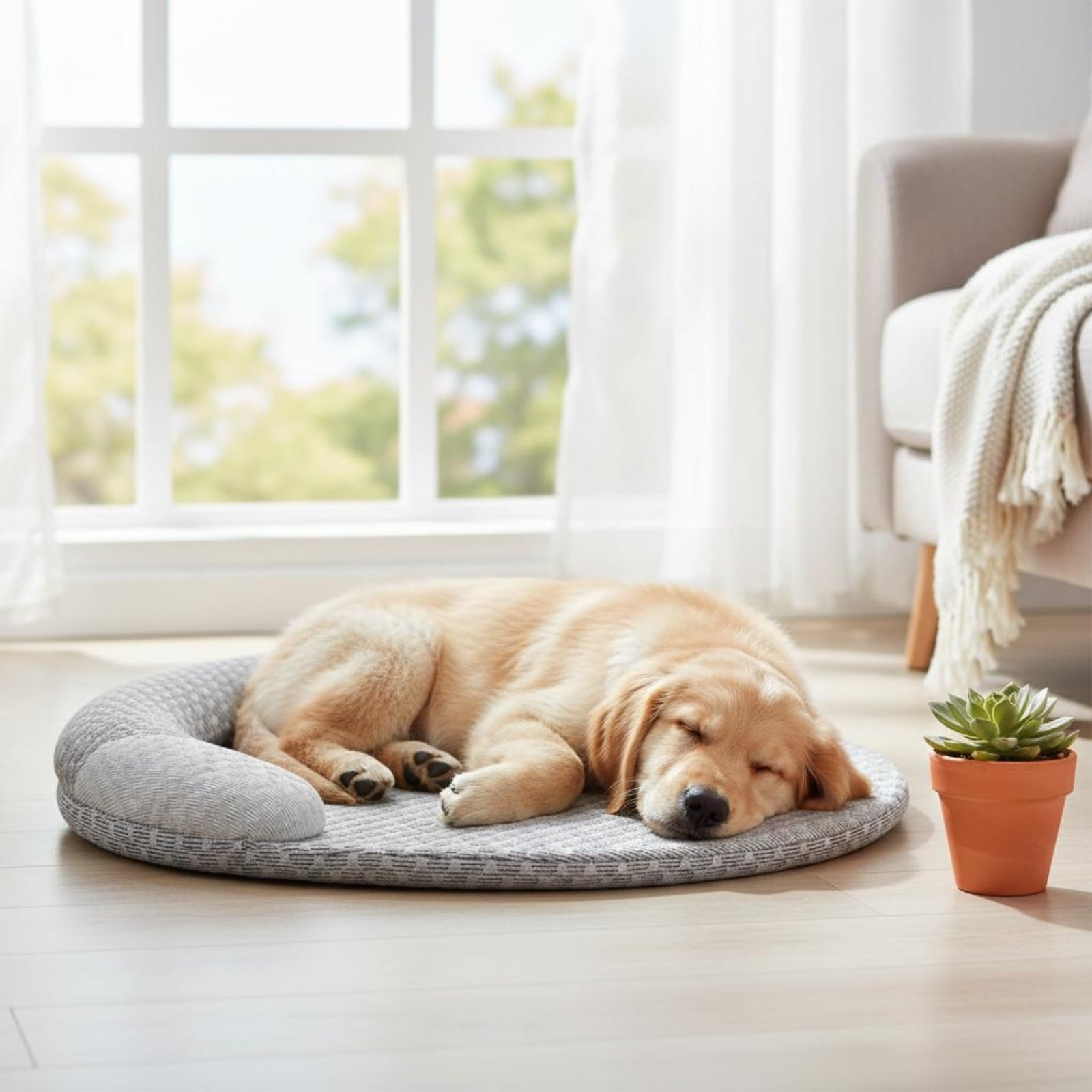 Cooling Pet Bed Mat Raised Rim Pet Cooling Mat Cushioned