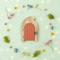 Wooden Fairy Doors Handmade Look Miniature Decoration Set Gift Idea for Children