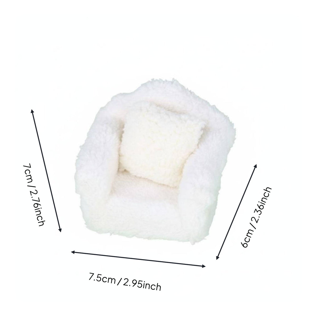 Miniature Soft Sofa Realistic Design 1/12 Scale Doll Furniture