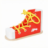 Shoe Lacing Practice Toy Fine Motor Skills Lace Tying Board Long-Lasting