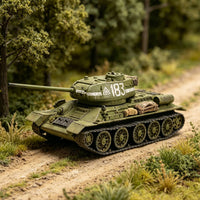 T-34/85 Tank Model Collectible Miniature 1/72 Scale Tank Model Detailed Parts for Hobbyists, Collection