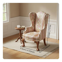 1:6 Scale Armchair Handmade Vintage Design Dollhouse Seating Detail Doll Accessory for Hobbyists, Diorama