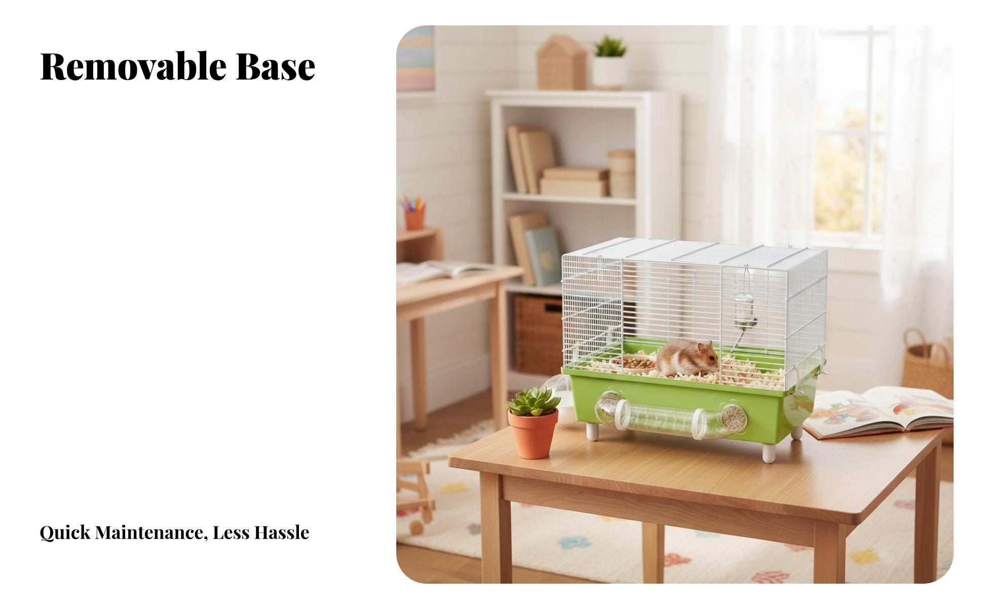 2-Story Hamster House Kit Easy entry Multitier Pet enclosure Includes Play Tubes