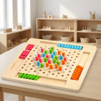 Triangular Peg Board Classic Triangle Peg Game Decorative