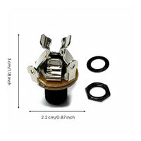 Mono Connector Socket Double Lock Bass Output Connector Metal Body