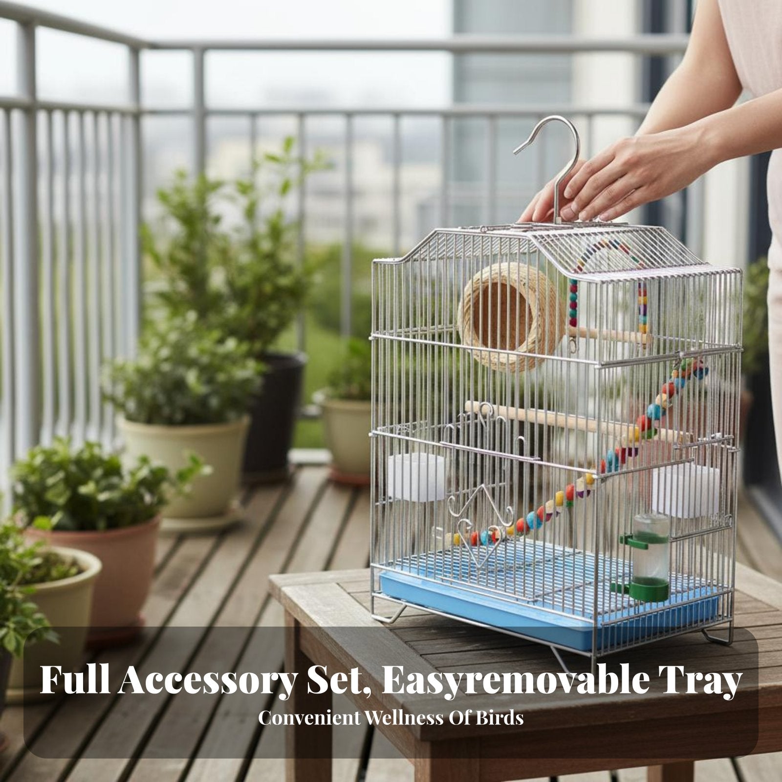 Large Myna House Includes Accessories avian enclosure Easy to Clean for exteriordoor, Home