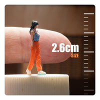 Casual Woman Figurine Meticulous Workmanship Sand Table Person Ornament
