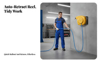 Hardware Tool Metal Fittings Kink Resistant Retractable Air Hose Reel for Garage