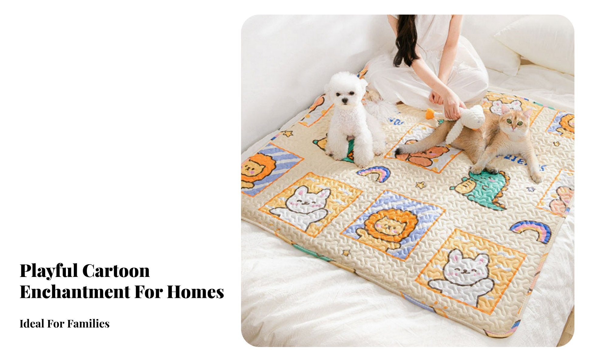 Cooling Pet Mat throughout the year Use pet Bedding Easy to Clean for Kennels, enclosures