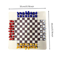 3 or 4 Player Chess Set Easy to Keep 4 Player Chess Set for Tabletop