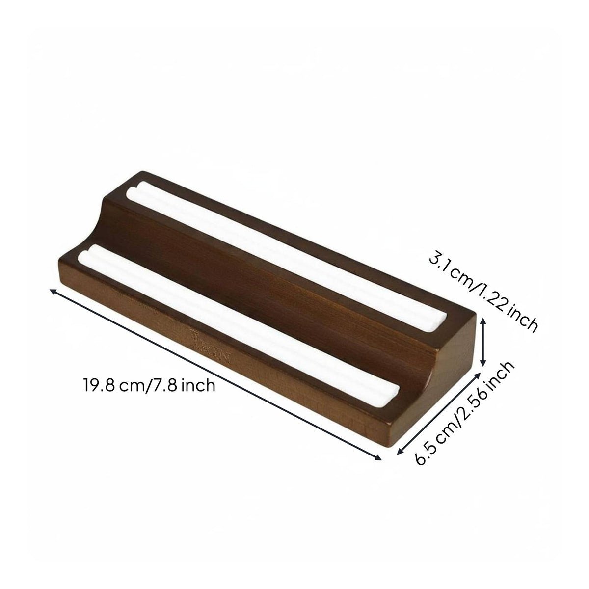 Wooden Guitar Pick Holder Double-Row Slots Guitar Pick Display Box for Teaching