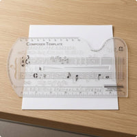 Music Notation Template Ruler Measuring Measurements Musical Symbol Stencil