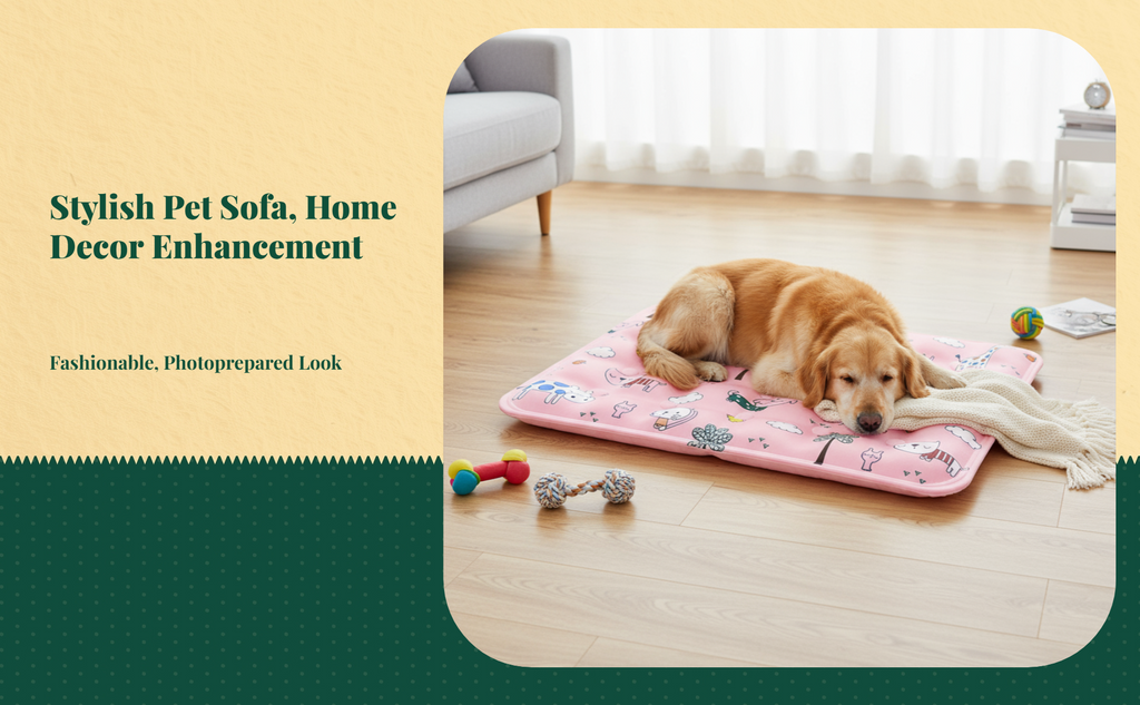 Elevated Cat Sofa Bed, Detachable Pet Couch, Soft Support