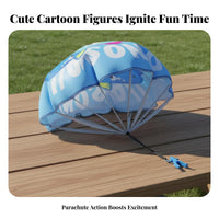 Cartoon Design Hand Throwing Parachute Easy to Throw Parachute Toy No Batteries Required for Preschoolers, Parents, Outdoor, Backyard, Beach