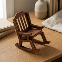 Dollhouse Rocking Chair Lightweight 1:12 Scale Rocking Chair Realistic Look Miniature Furniture for Scene Photography