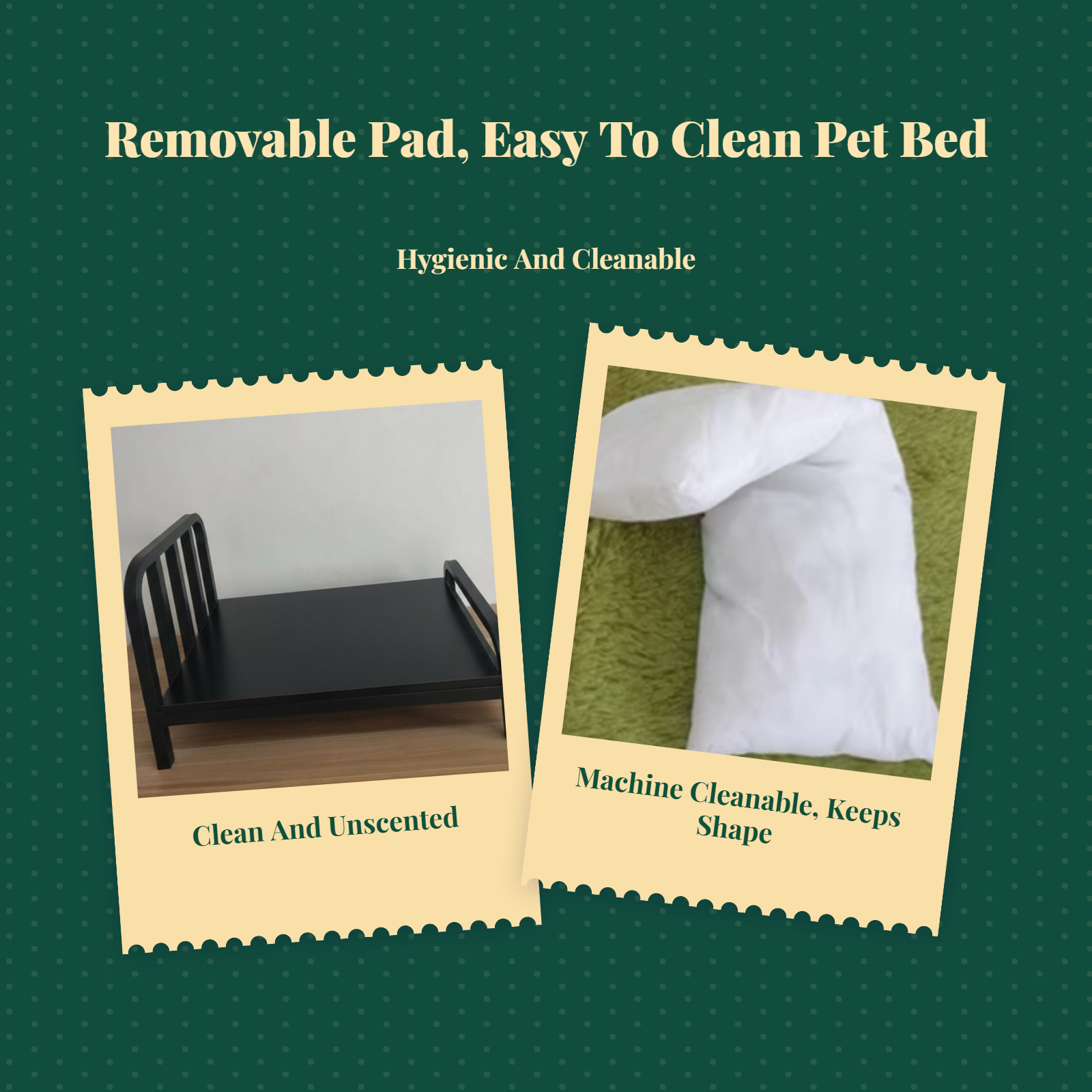 Dog Bed, Iron Frame Pet Bed, Comfortable Support, Non-Slip, Indoor Sleeping Mat for Large and Small Dogs