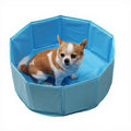 Foldable pet bath, easy drain