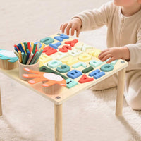 Educational Play Table Cognitive Development Educational Activity Table Sensory Play Number Learning Desk for Classroom, Playroom