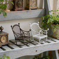 Dollhouse Rocking Chair Vintage Design Tiny Rocking Chair Elegant Details