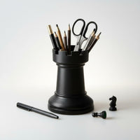 Chess Rook Pen Holder Creative Design Castle Chess Piece Writing Instrument Cup