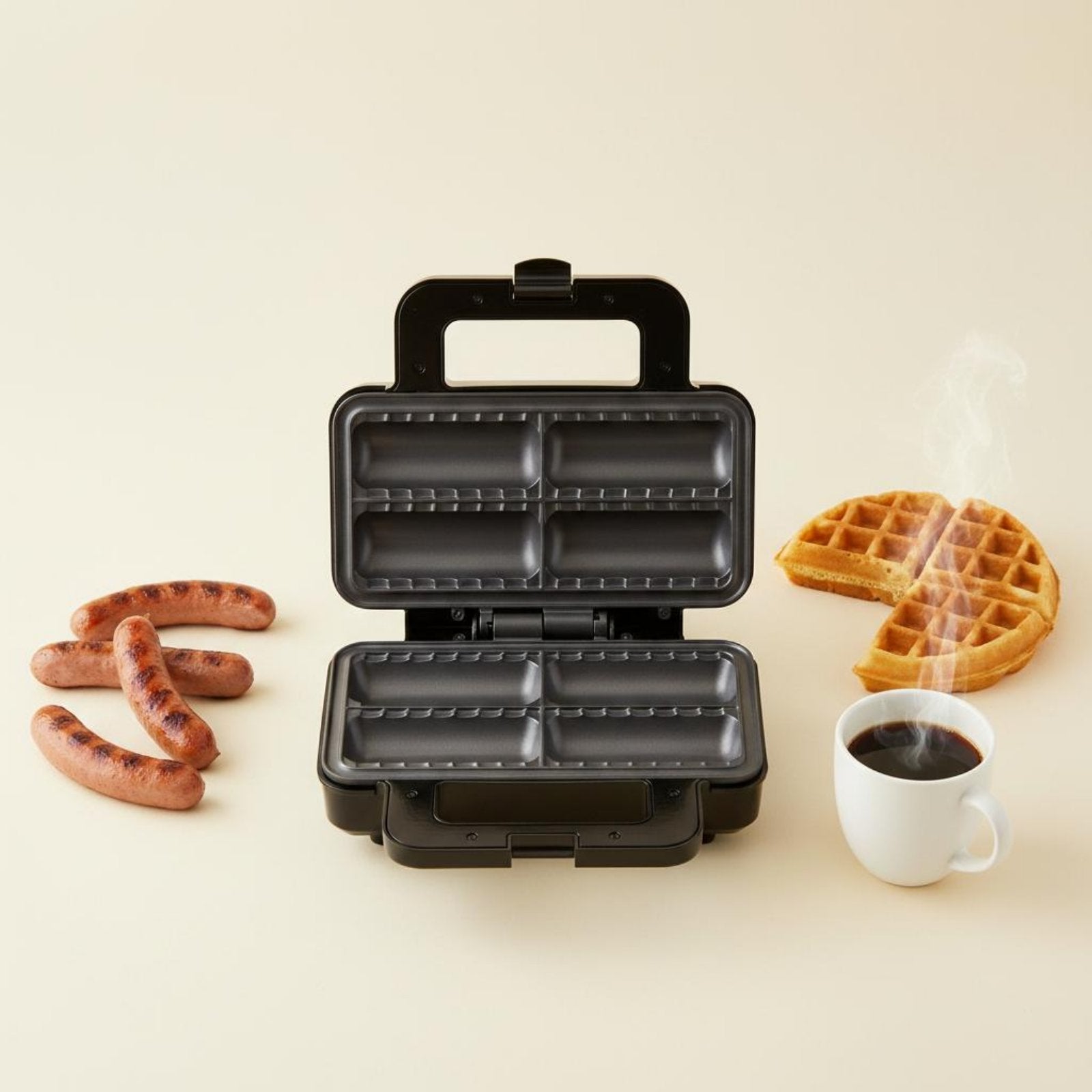 Electric Hot Dog Cooker LED Light Sausage Roll Appliance Compact Design for Home