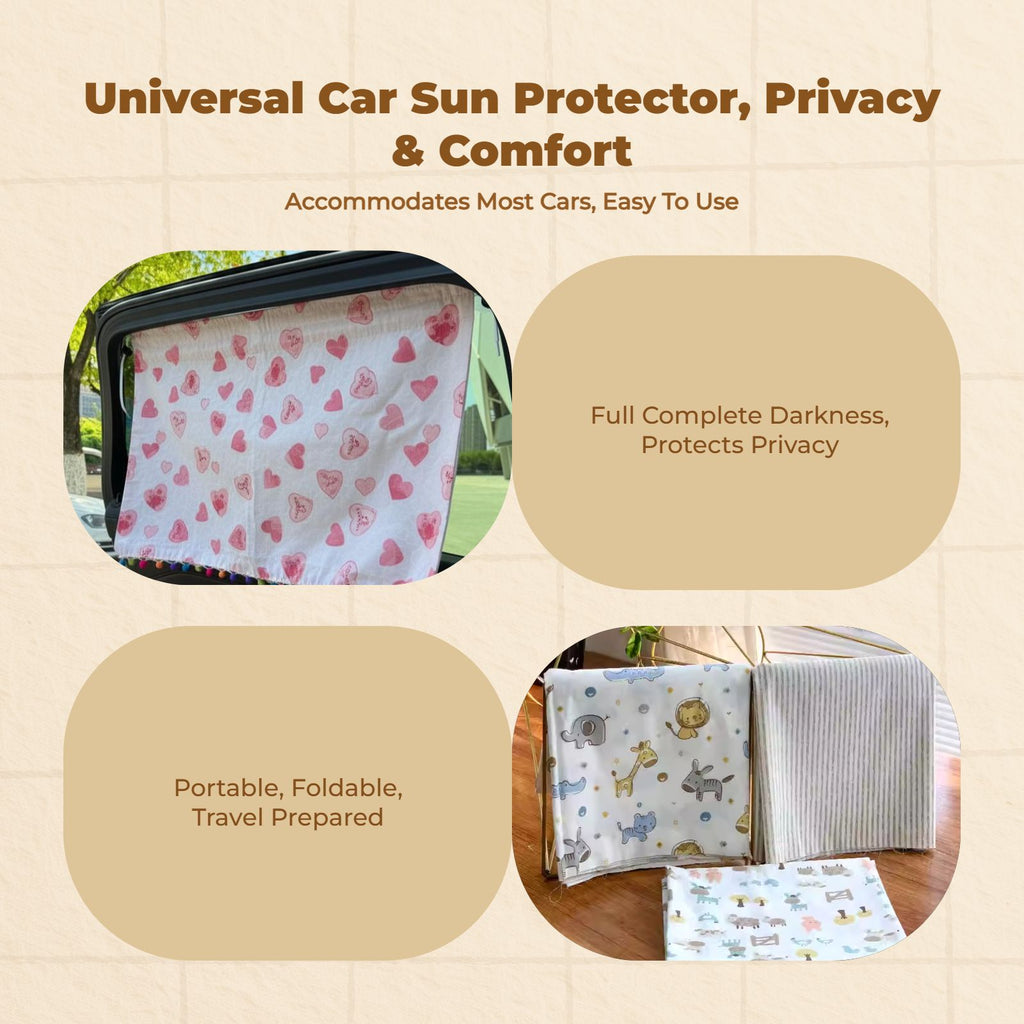 Car window shade, sun protection, privacy screen, infant side window sun block, easy installation, universal fit