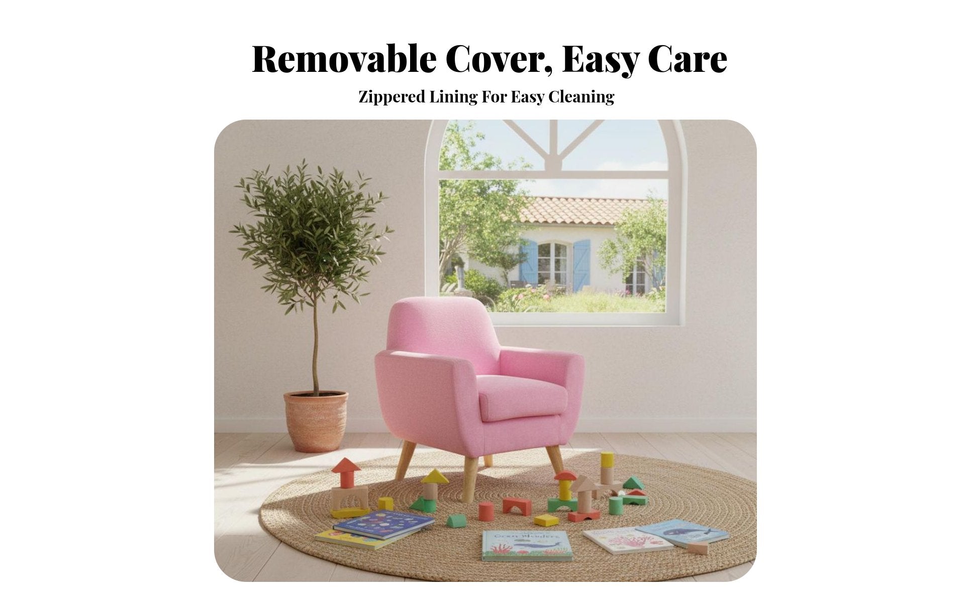 2 Pieces Lunar Couch and celestial body Stool Child-Safe Design literacy Bench