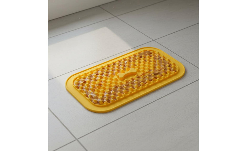 Silicone Slow Feeder Mat Spill-Resistant Dog Licking Surface Easy to Clean for Dogs