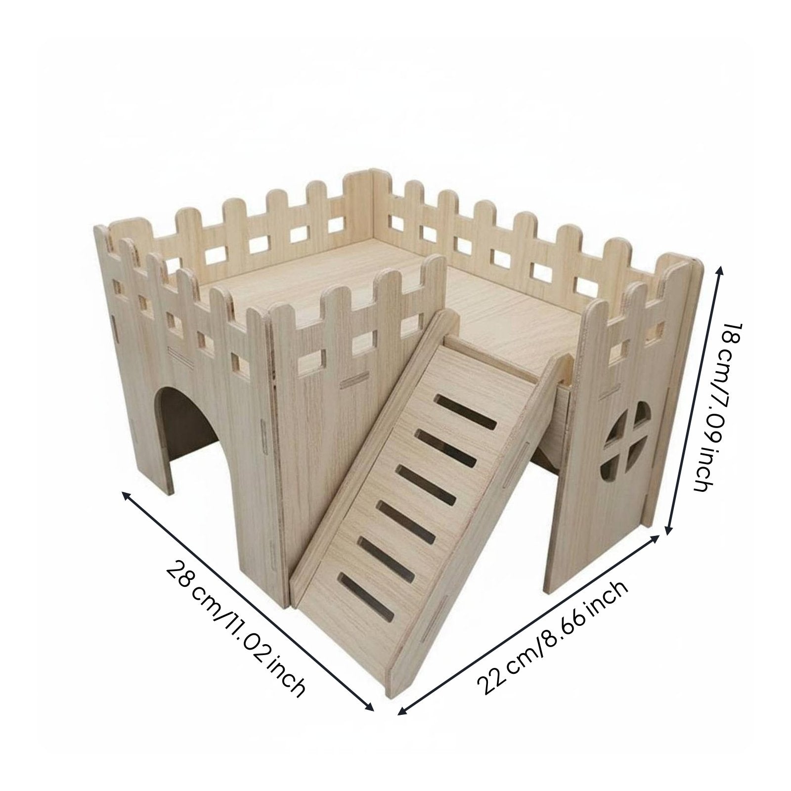 Wooden Hamster Hideout Solid Wood Small Creature Shelter Nail-Unrestricted