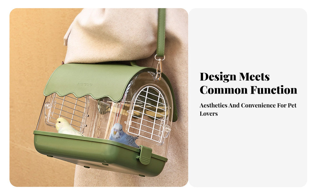 Clear View Parrot transport Portable Parakeet carrier Secure Locking Mechanism