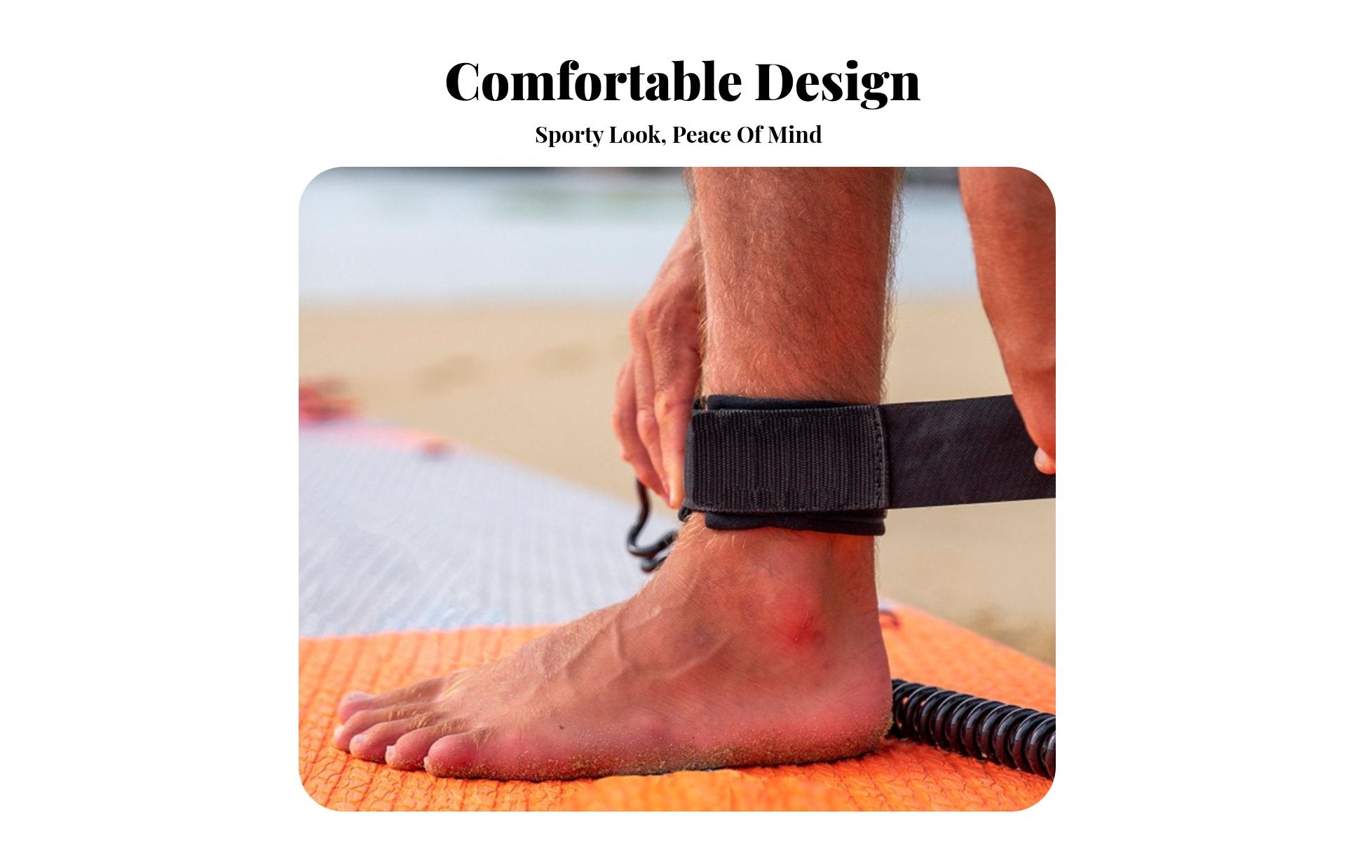 Stand-up Paddleboard Ankle Leash Rotating Connection Paddleboard Ankle Leash Stand-up Paddleboard Safety Cord Long-Lasting