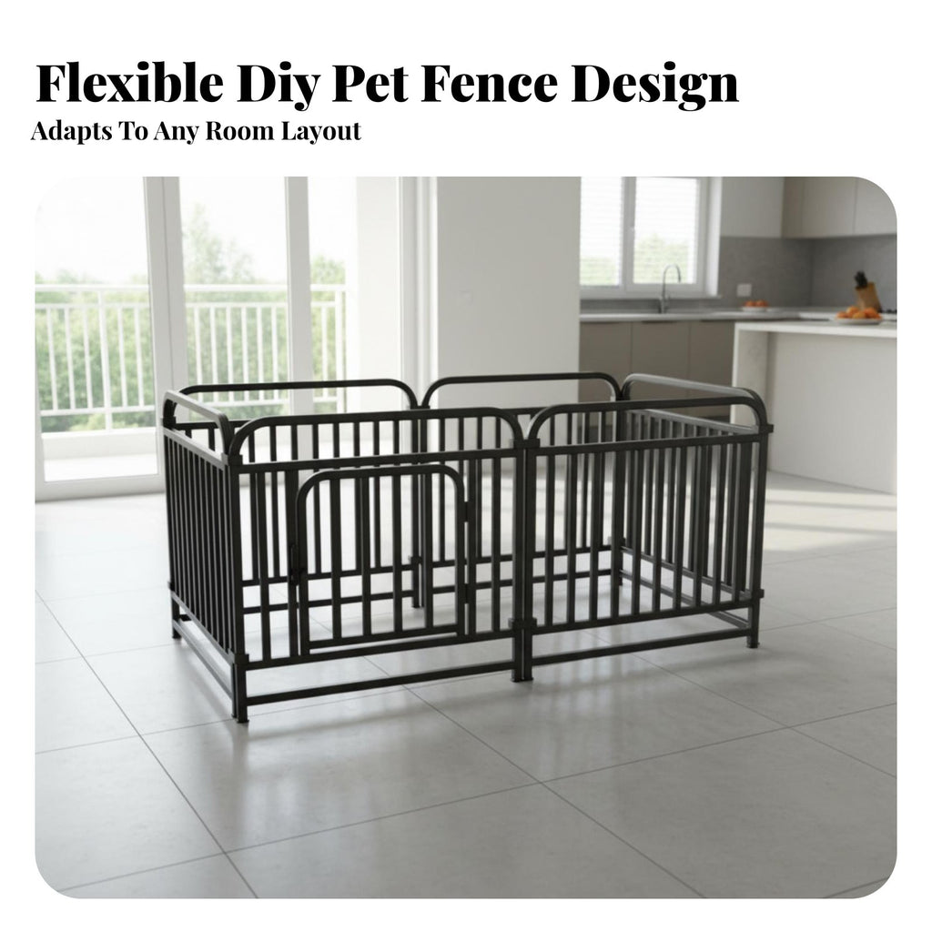 Customizable Suction Pad Fence Anti-Push Design pet Gate Reinforced rods Tooleffortless Assembly for Indoors