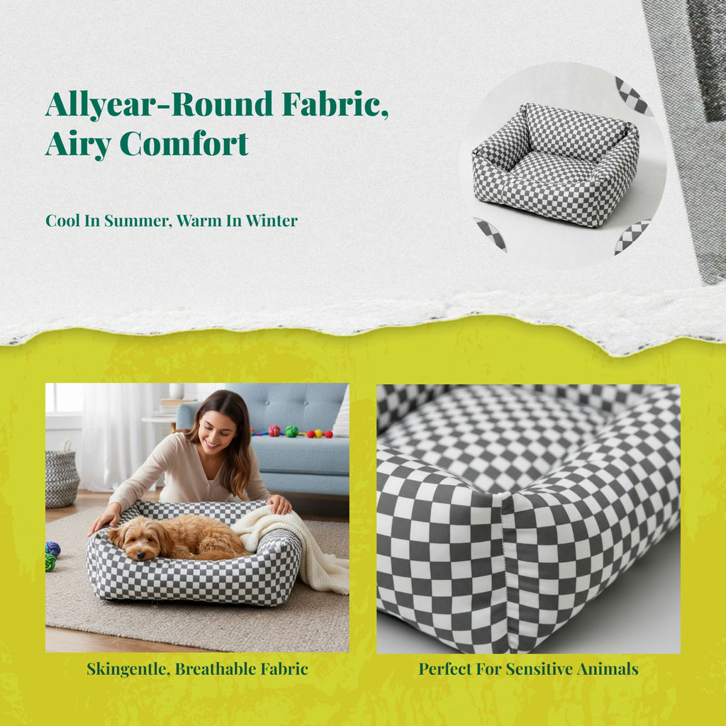 Washable fitted dog bed cover