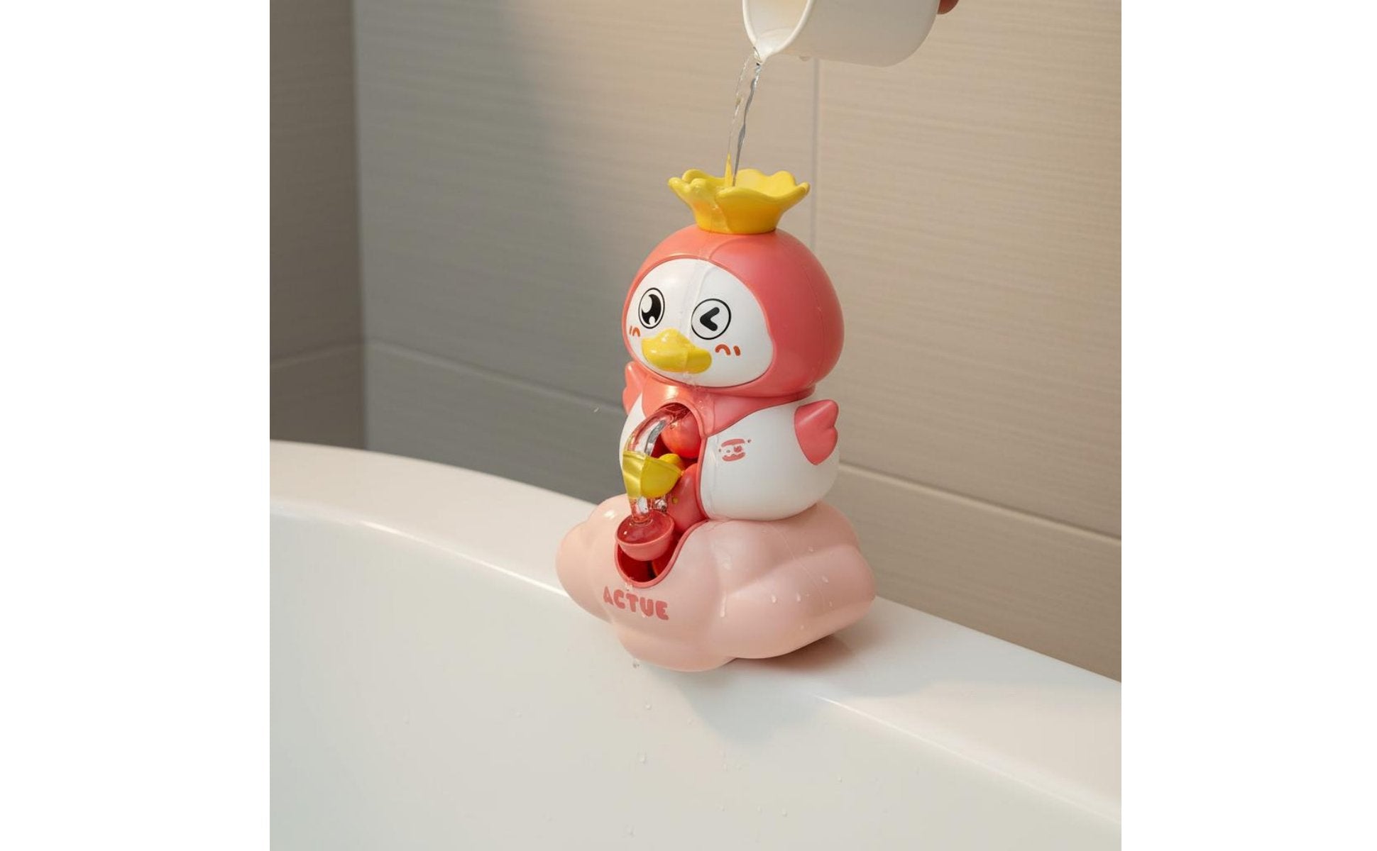 Rotating Duck Bath Toy Educational Duck Slide Toy Safe for Toddlers, Kids