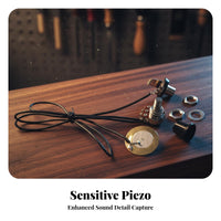Piezo Pickup No Battery Required Piezo Touch Pickup Easy Installation Guitar Transducer System for Studio Music Production, Live Performance