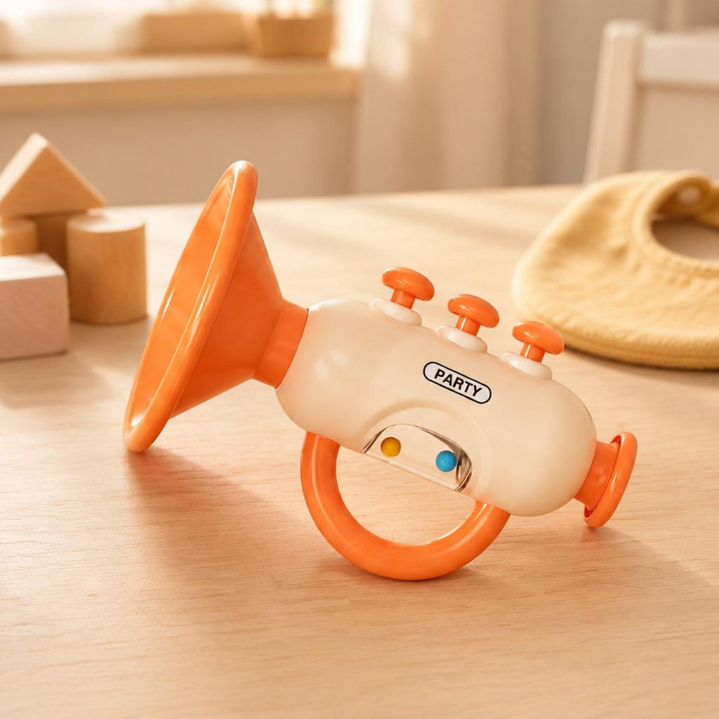Toy Trumpet Easy to Blow Baby Wind Instrument Toy Portable for Playtime, Infants
