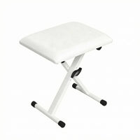 Foldable Piano Bench Upholstered X-Frame Music Chair Space-Saving for Pianists