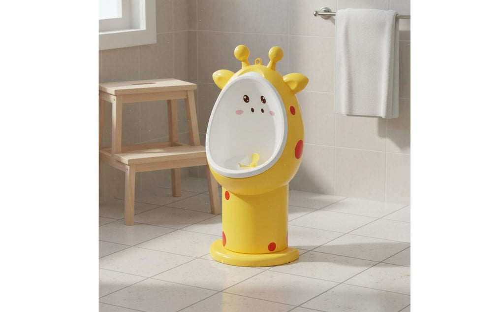 Wall-Mounted Kids Urinal Fun Rotating Target Boys Standing Urinal Splash Proof