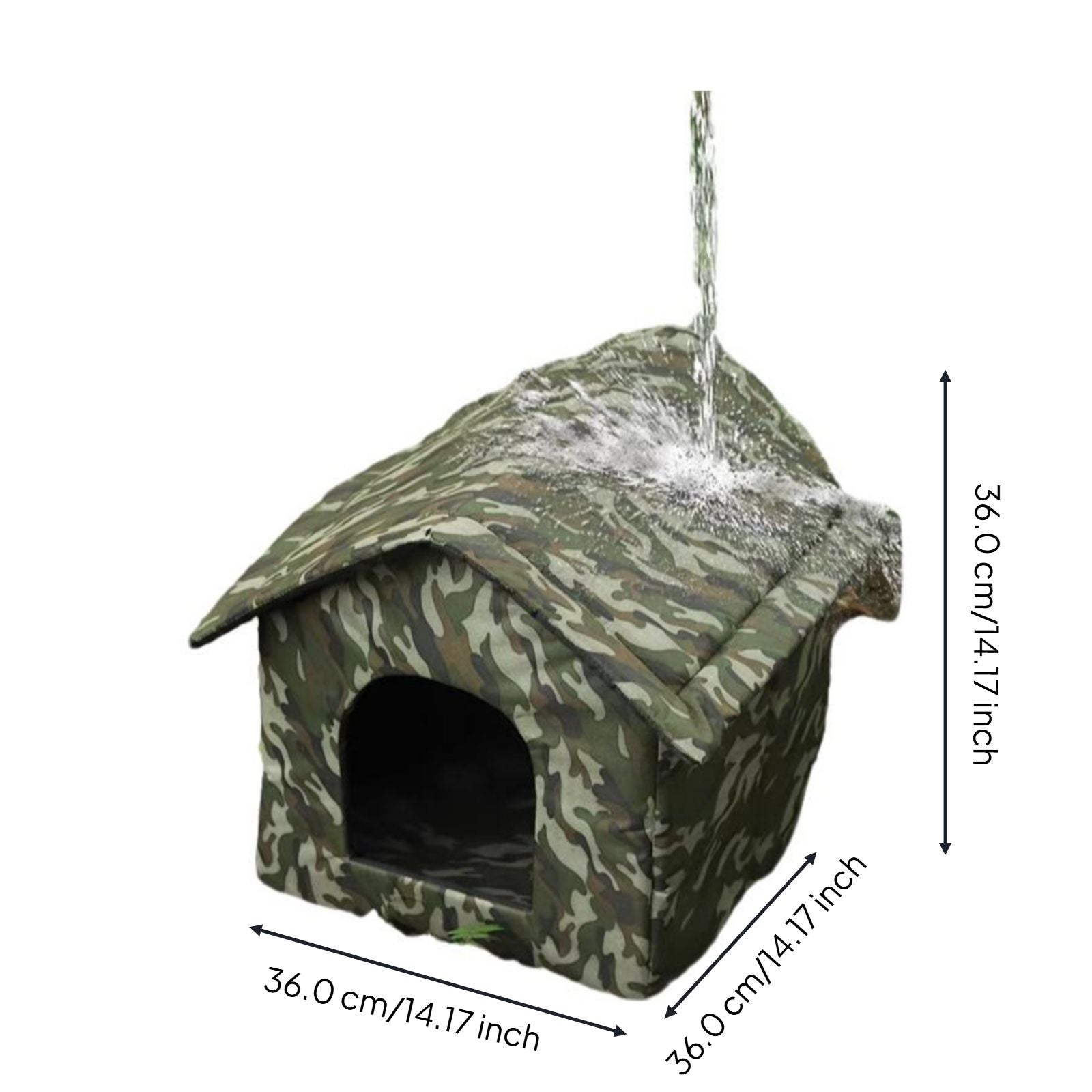 Insulated Outdoor Cat House, Waterproof Pet Shelter