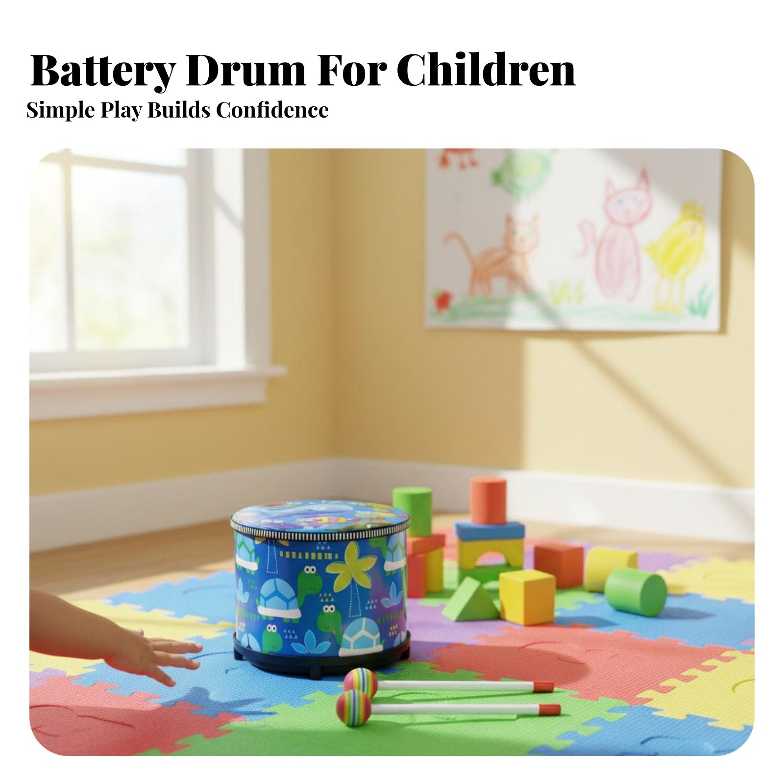 children's Hand Drum Rhythm Development Musical Toy Develops Fine movement Skills