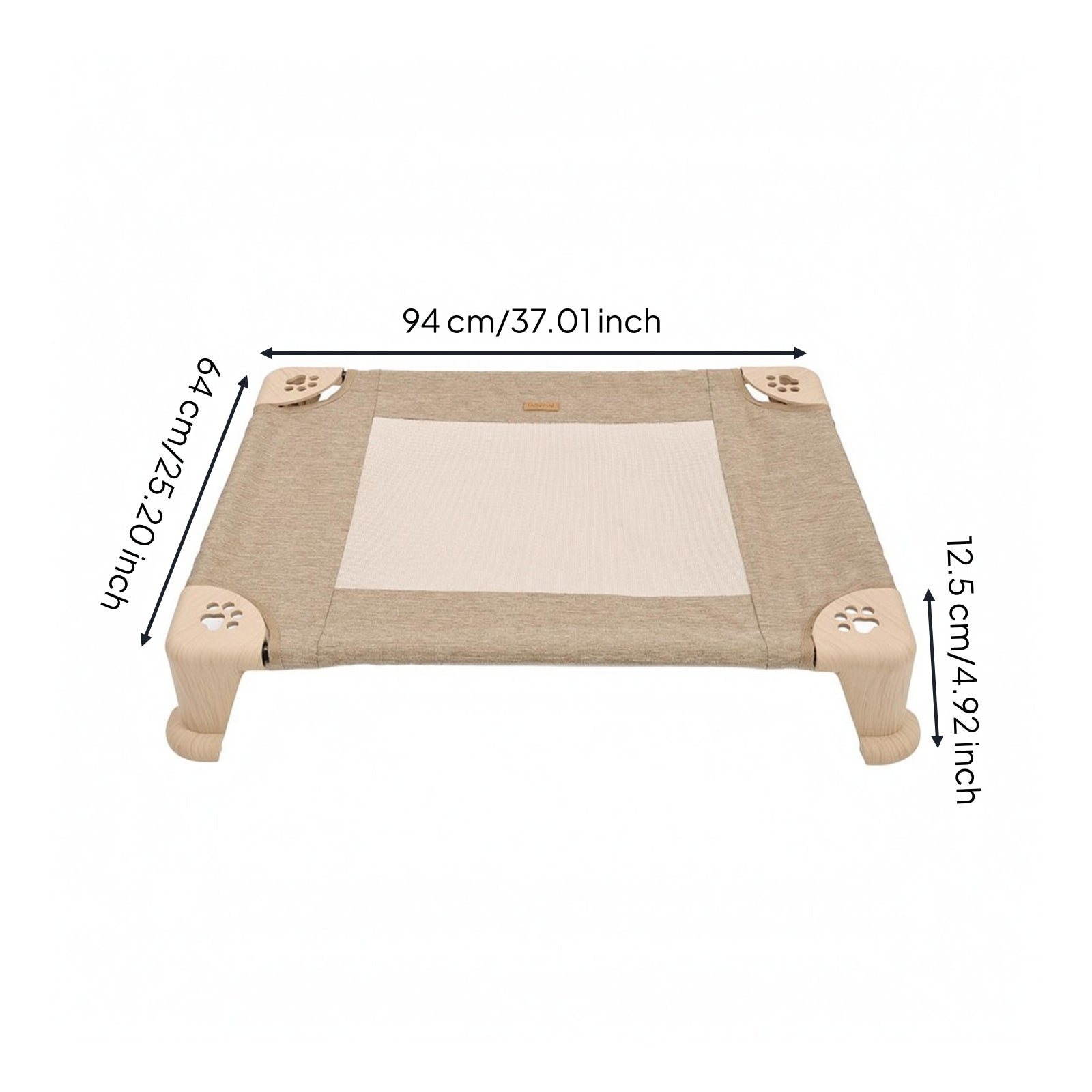 Cot-Style Dog Bed Plastic Frame Dog Cot Bed Anti-Slip