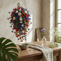Hanging Flower Garland Decorative Fake Floral Wreath Easy to Clean