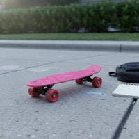 Multiple Colors 17 Inch Plastic Skateboard Lightweight & Portable Mini Cruiser Skateboard Ready to Ride Single Kicktail Board Non-Slip Deck for Beginners, Street Cruising, Commuting