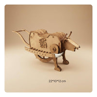 Zhuge Liang Wooden Ox Assembly Kit Educational Gift for Desktop Decoration